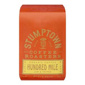 lot 11466 image: Stumptown Coffee Roasters Organic Hundred Mile Jam & Toffee Blend Whole Bean Coffee, 12 oz - Lot of 2