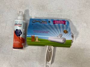 lot 11476 image: Chom Chom Pet Hair Remover PLUS Bitter Apple Anti-chew Spray 8fl oz
