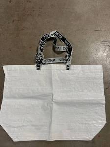 lot 11490 image: Anleo Reusable Grocery Tote Bags White 24 x17 - Qty 5