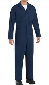 lot 11497 image: Red Kap Mens Long Sleeve Twill Action Back Coverall Size 36-RG Dark Blue