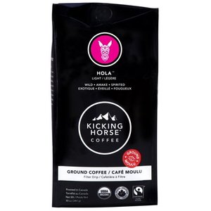 lot 12336 image: Kicking Horse Coffee, Hola, Light Roast, Ground Coffee, 10 oz