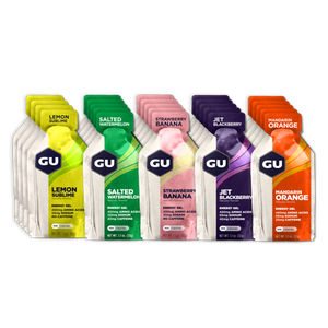 lot 12342 image: GU Original Sports Nutrition Energy Gel - Various Flavors - Fruity Mixed  24 Count Box