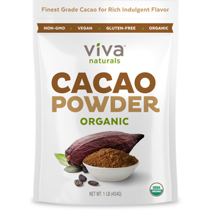 lot 12355 image: Viva Naturals Organic Cacao Powder, 1 lb - Lot of 2