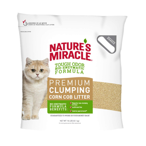 lot 12364 image: Natures Miracle Premium Clumping Corn Cob Litter, Bio-Enzymatic Formula, 18 lb