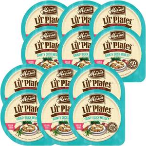 lot 12370 image: Merrick Lil Plates Grain-Free Samll Breed Dainty Duck Medley Wet Dog Food, 3.5 oz (Case of 12)