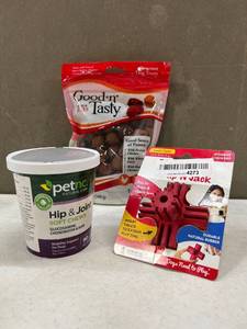 lot 12373 image: Dog Treats  Small Dog Toy Good n Tasty Treats 12oz Bag, 90 Hip &amp Joint Chews &amp Rubber Kong Toy for Small Dogs