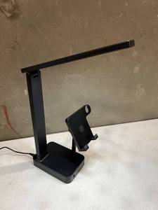 lot 12377 image: Drevet Desk Lamp with Phone Stand Approximately 15 Tall