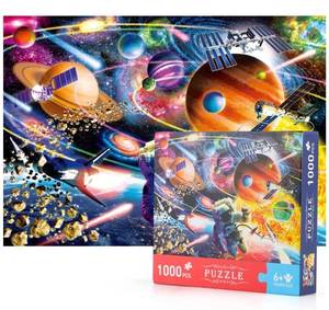 lot 12388 image: Garlictoys Adult Jigsaw Puzzle 1000 Pieces Jigsaw Puzzle Hard Large Starry Sky Decompression Bright Adult Toys Challenge Magical Young Friends Family Fun Games Toy Gifts
