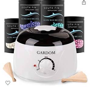 lot 13354 image: Gardom 500Ml Waxing kit,Gardom Wax Warmer Hair Removal Home Waxing with 4 Bag Hard Wax Beans