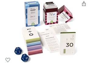 lot 13361 image: Think Tank Scholar 335 Multiplication & Division Flash Cards - 2 Math Dice