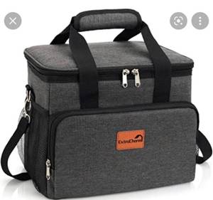 lot 13369 image: Extracharm Insulated Lunch Bag ( 11x 8.3x 9.4) Grey