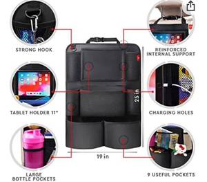 lot 13374 image: Lot of 2 Helteko Backseat Organizers (Black)