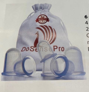 lot 13375 image: Dosense Pro Lot Of 6 Silicone Cupping Set with 4 Lg Cups and 2 Xl Cups