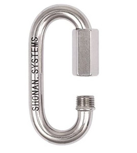 lot 16595 image: SHONAN 4.16 Inch Chain Quick Link Heavy Duty Large Carabiner 316 Stainless Steel Marine Grade Quick Link Connector, Corrosion Resistant Chain Connector, 2517 Lbs Capacity, 1 Pc