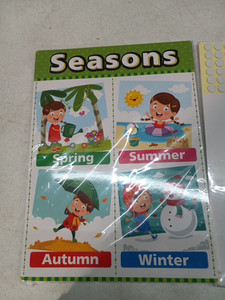 lot 16598 image: Lot Of 2 - Educational Posters for Kindergarten, Preschool Learning Posters, Laminated Learning Charts for Toddlers, Elementary Posters for Classroom, School Supplies Includes Time, Emotions (24 Pack)