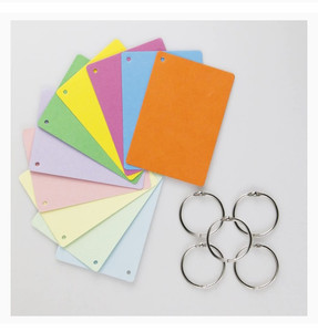 lot 16605 image: Large Colored Index Note Cards - 2.5x3.4 Inch Blank Note Cards Index Cards with Ring Colorful Notecard (mix color 720pcs)