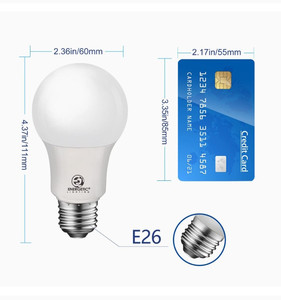 lot 16606 image: 40W Equivalent A19 LED Light Bulb, Warm White 3000K, E26 Standard Base, UL Listed, Non-Dimmable LED Light Bulb, 4-Pack
