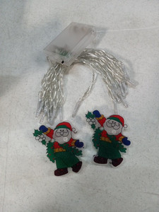 lot 16639 image: Lot Of 5 - Feather LED Decorative Christmas Lights - Santa , Warm White