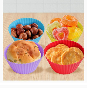 lot 16643 image: Lot Of 2 - 24 Pack Silicone Baking Cups Reusable Muffin Liners Non-Stick Cup Cake Molds Set Cupcake Silicone Liner Standard Size Silicone Cupcake Holder Reusable Cupcake Liners