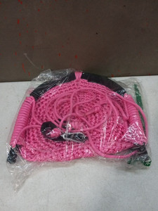 lot 16647 image: Swinging Hammock Chair , With Hooks For Indoor Or Outdoor Use - Pink