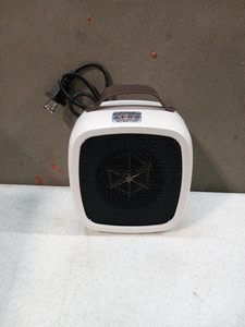 lot 16651 image: Mini Desk Heater ( 6x6) - Black &White , With Handle