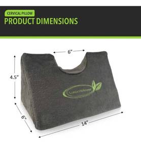 lot 17547 image: Lumia Wellness Cervical Traction Wedge Pillow - Neck and Shoulder Relaxer - Gentle Spinal Correction - Head Posture, Migraine, Headache, Occipital Release