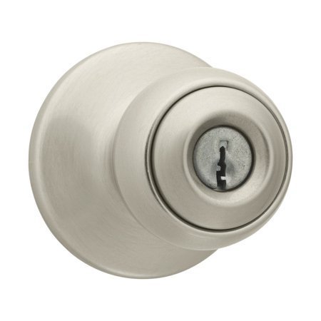 lot 9132 image: Kwikset Polo Satin Nickel Entry Knobs ANSIBHMA Grade 3 1-34