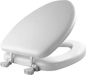 lot 1321 image: Mayfair 115EC 000 Soft Easily Removes Toilet Seat, 1 Pack Elongated - Premium Hinge, White