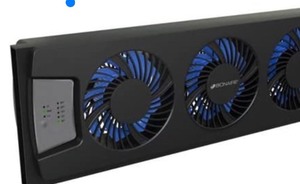 lot 1343 image: Holmes Group Bionaire Thin Window Fan with Comfort Control Thermostat