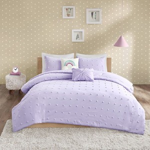 lot 1350 image: Urban Habitat Kids Callie TwinTwin Xl 4 Piece Cotton Jacquard Pom Pom Comforter Set Bedding