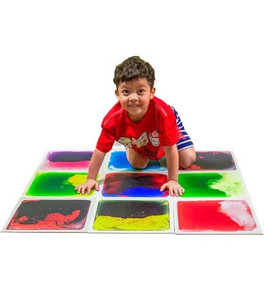 lot 1352 image: Art3d Liquid Fusion Activity Play Centers for Children, Toddler, Teens, 12 X 12 Pack of 9 Tiles