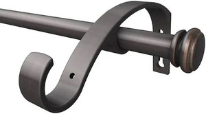 lot 1419 image: 28 in. - 50 in. Double Curtain Rod in Oil Rubbed Bronze