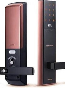 lot 1432 image: SAMSUNG SHP-DH537 SHP-DH537MCVK Mortise Handle RFID Card TagPasscode Smart Digital Door Lock (SHS-AML220)
