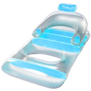 lot 5762 image: Swimline Swimming Pool Adult Inflatable Lounger Floating Lounge Chair, Pink Or Blue