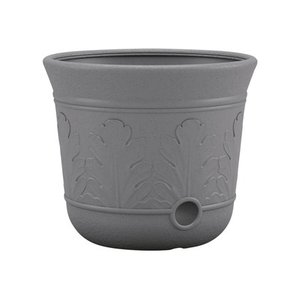 lot 5767 image: Suncast 300 Foot Heavy Duty 5 Gallon Decorative Garden Hose Pot, Gray Speckle