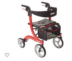 lot 5772 image: Drive 4-Wheel Rollator Walker With Seat - Retails $260