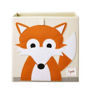 lot 5798 image: 3 Sprouts - Kids Childrens Foldable Fabric Storage Cube Bin Box