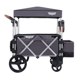 lot 5809 image: Keenz 7S Push Pull Baby Toddler Kids Wheeled Stroller Wagon with Canopy, Blue