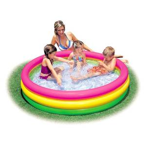 lot 5827 image: Intex - Inflatable Sunset Glow Colorful Backyard Kids Vinyl Play Pool