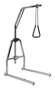 lot 5832 image: Lumex Versa-Helper Bed Trapeze with Floor Stand, 450lb Weight Capacity, Chrome, 2940B