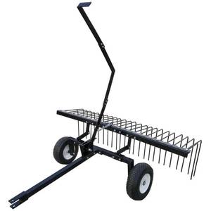 lot 5848 image: Yard Tuff 60 Pine Straw Outdoor Garden Rake for ATV, UTV, or Utility Tractor