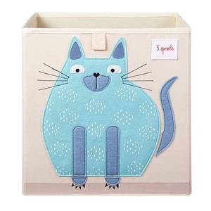 lot 5854 image: 3 Sprouts - Childrens Foldable Fabric Storage Cube Box Soft Toy Bin