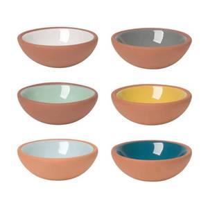 lot 5856 image: Now Designs Dip Terracotta Pinch Bowls, Set of 6