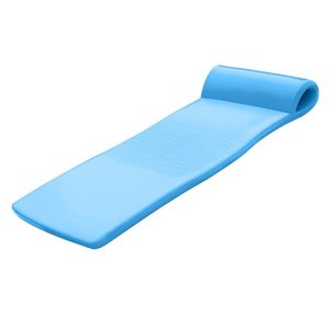 lot 5863 image: TRC Recreation - 70 Inch Foam Raft Lounger Swimming Pool Float - Bahama Blue - Retail $132