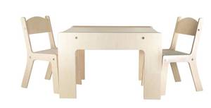 lot 5829 image: Birch Modern Kids Table w 2 Chairs
