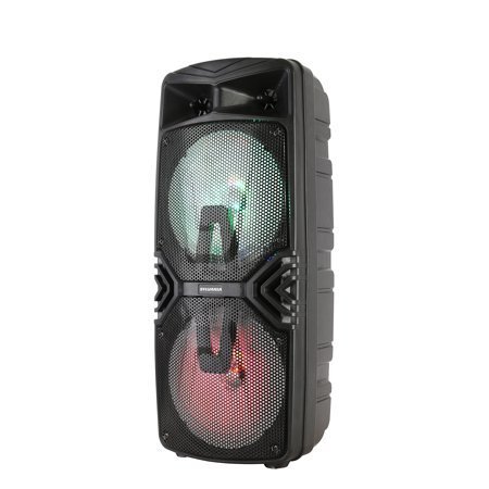 lot 116 image: Sylvania Light Up Karaoke Portable Bluetooth Speaker with FM Transmitter, Black, SP782