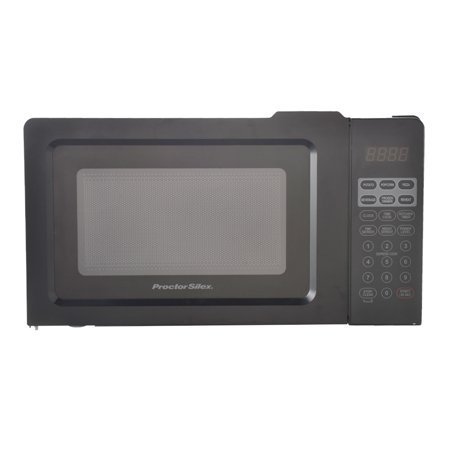 lot 123 image: Proctor Silex 0.7 Cu.ft Black Digital Microwave Oven