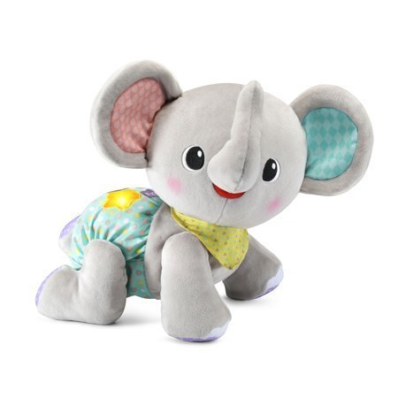 lot 165 image: VTech Explore and Crawl Elephant Plush Baby and Toddler Toy, Gray