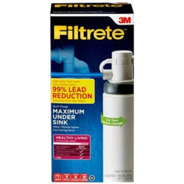 lot 168 image: Filtrete - Maximum Under Sink Water Filtration System 3US-MAX-S01 - White