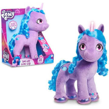 lot 173 image: My Little Pony Sing and Glow Izzy, 13-Inch Lights and Sounds, Musical Feature Plush, Sings ��Fit Right In��, Stuffed Animal, Horse, by Just Play, Multi-Color